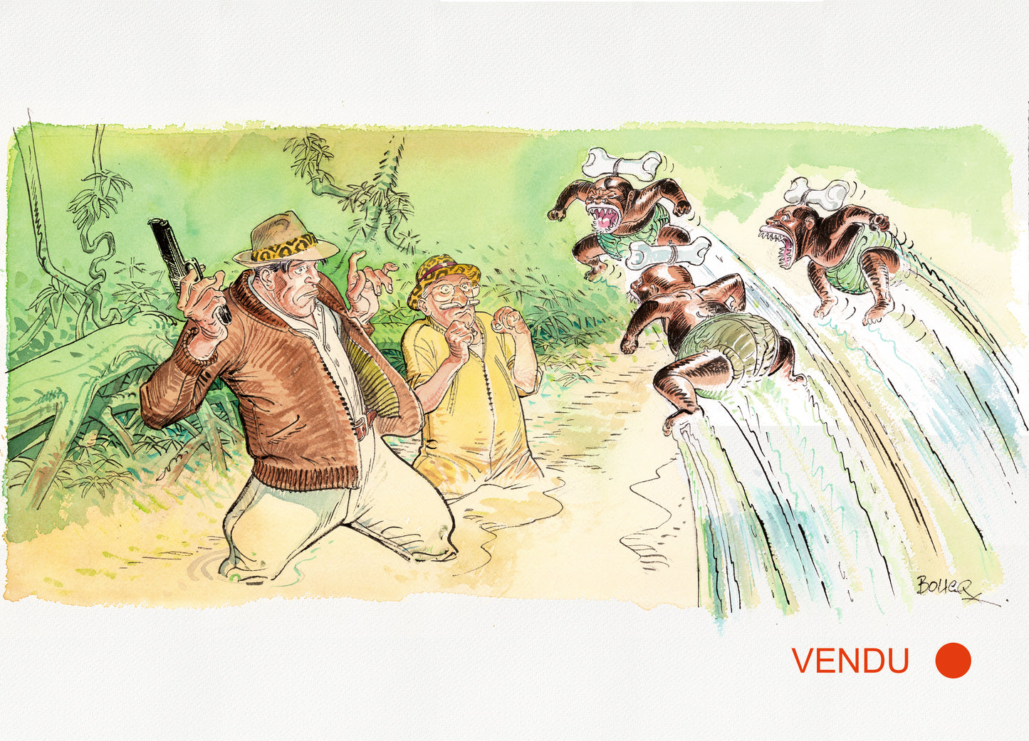 Illustration aquarelle originale de Jérôme Moucherot (36x51cm)