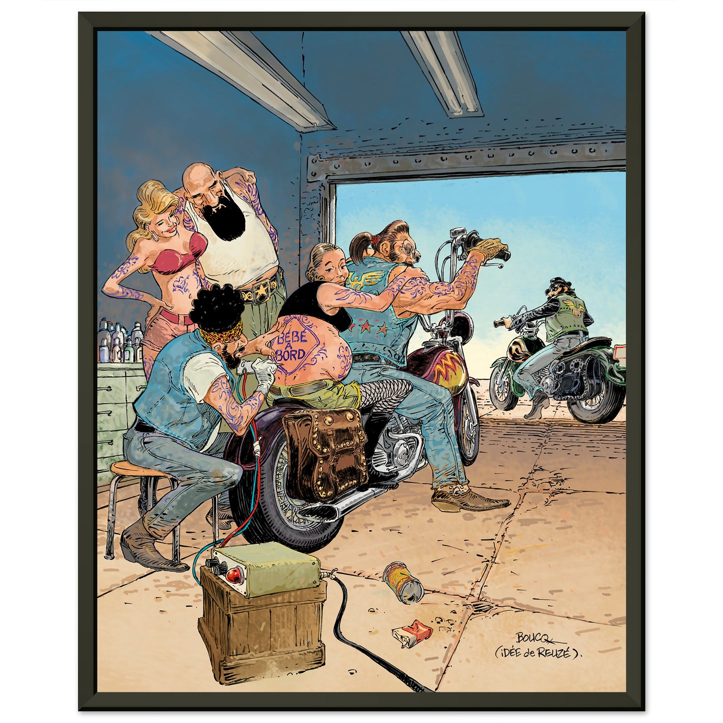 Couverture hors série Fluide Glacial, reproduction couleur format 40x50cm avec cadre