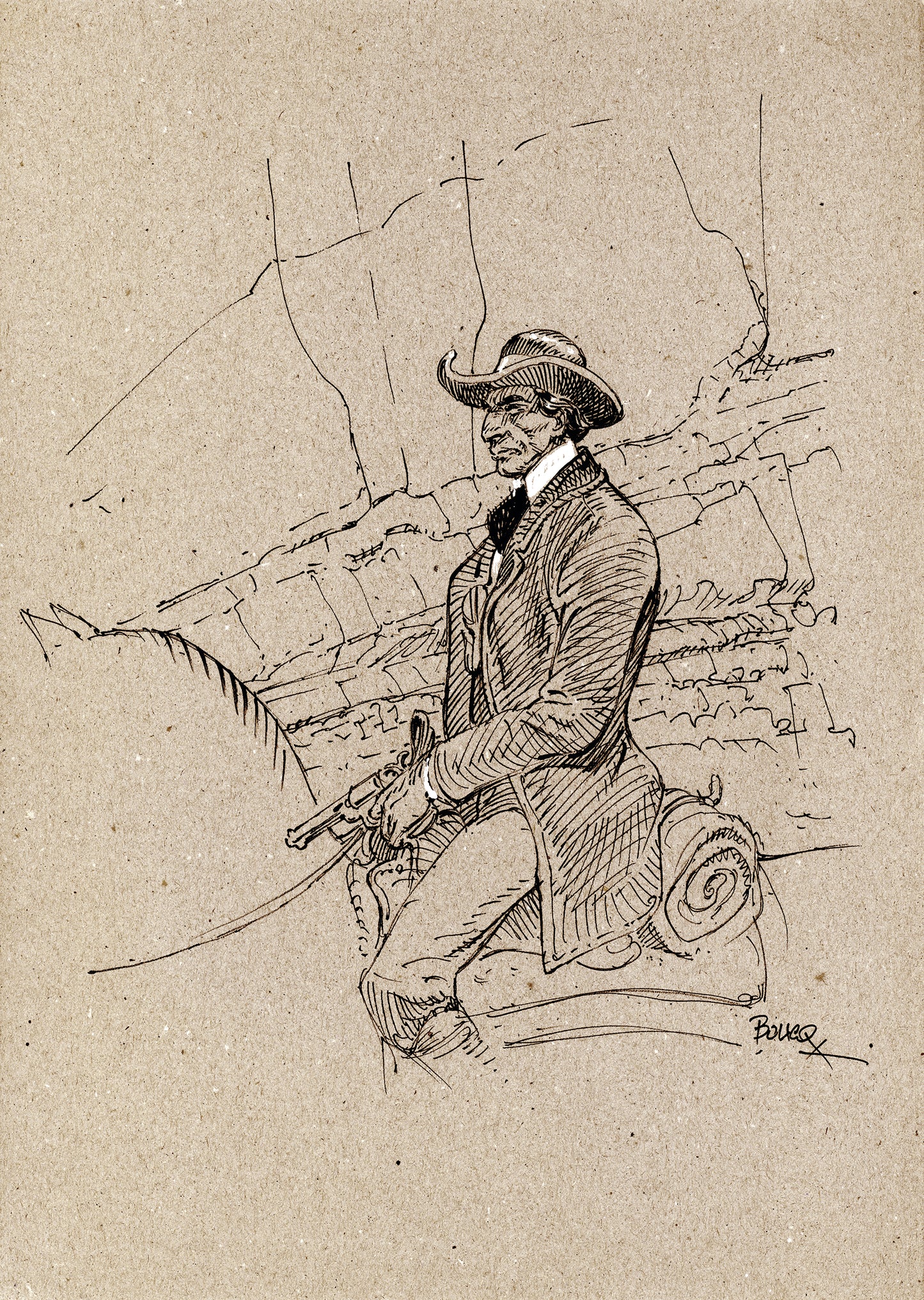 Illustration Originale sur support cartonné A3 (29,7x42 cm)